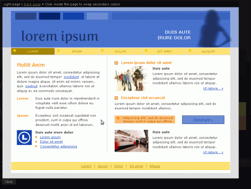 csd-screenshot-2 Light background web page example.