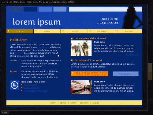 csd-screenshot-3 Dark background web poage example.