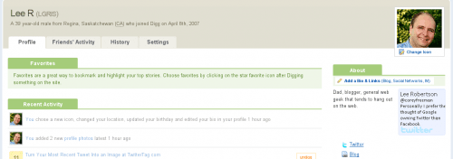 TwitterTag on my Digg Profile TwitterTag on my Digg Profile